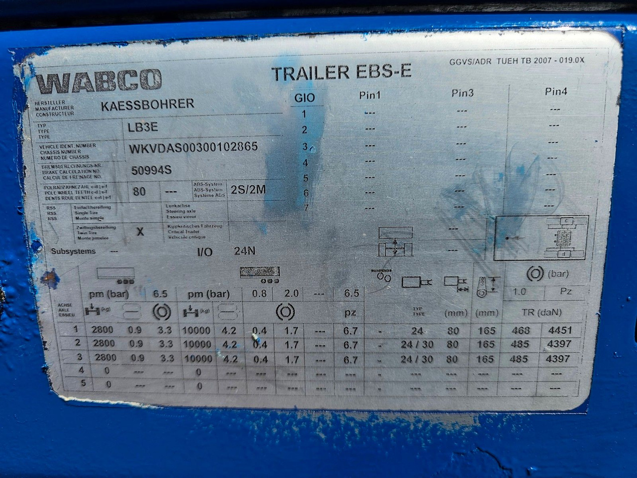 Dieplader oplegger Kässbohrer LB3E Semie Tieflader Mit Rampen
