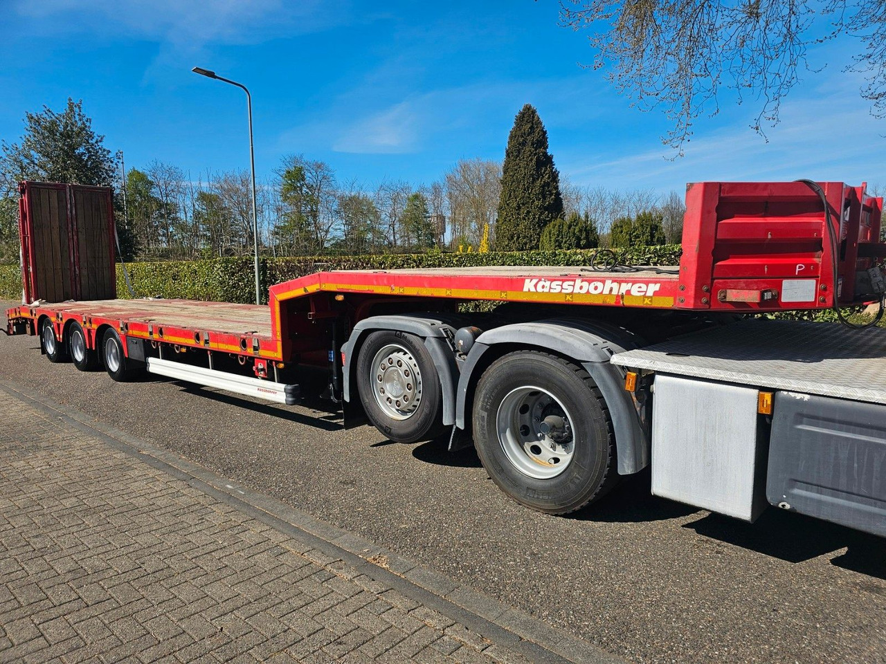 Dieplader oplegger Kässbohrer LB3E Semie Tieflader Mit Rampen