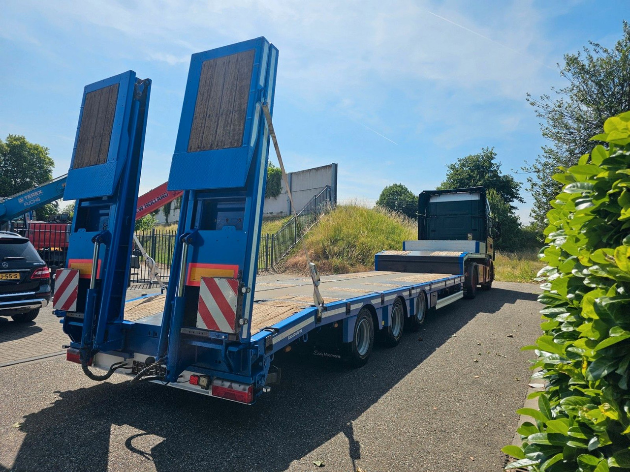 Dieplader oplegger Kässbohrer LB3E Semie Tieflader Mit Rampen