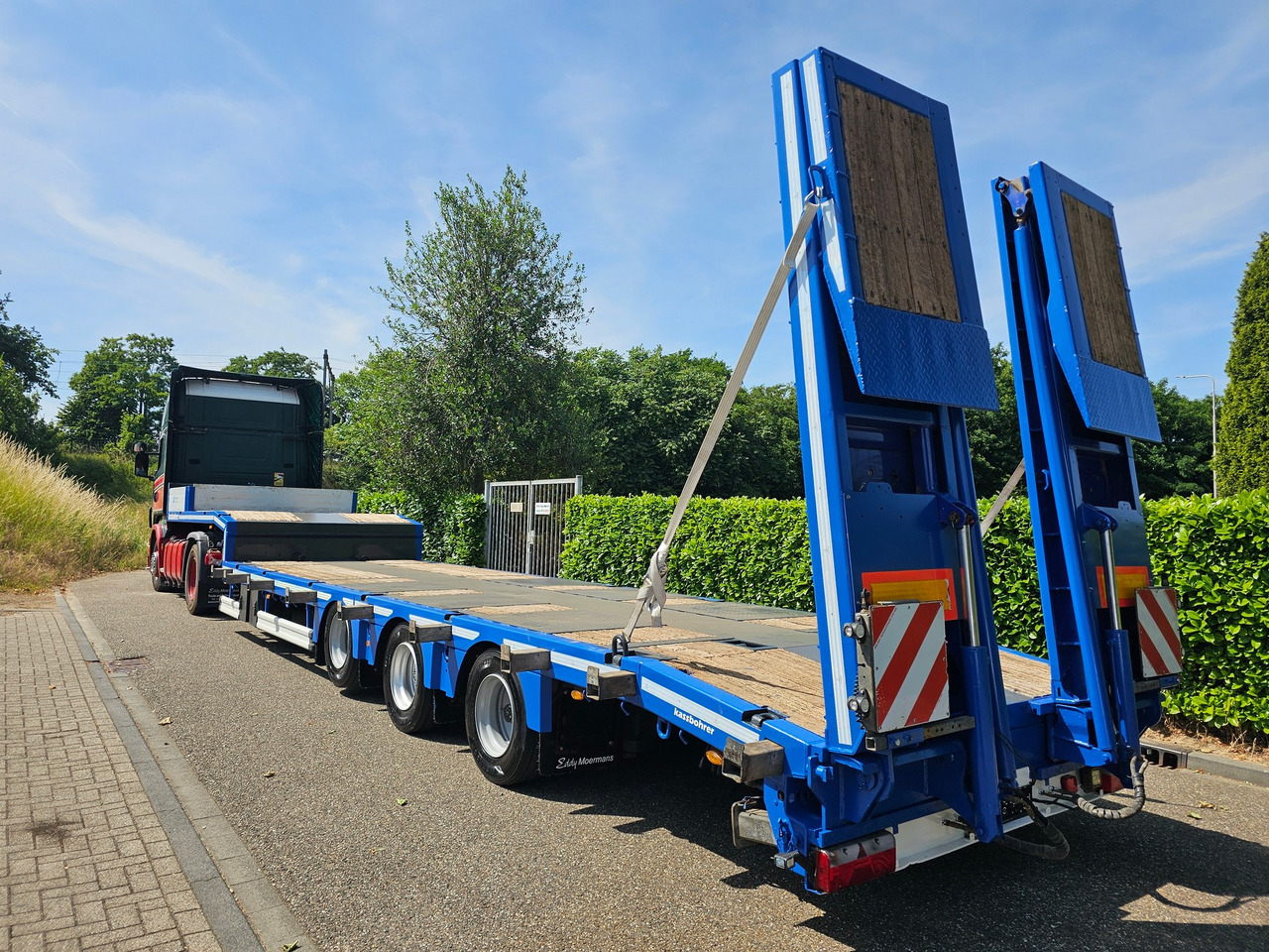 Dieplader oplegger Kässbohrer LB3E With Hydraulic Flip Ramps