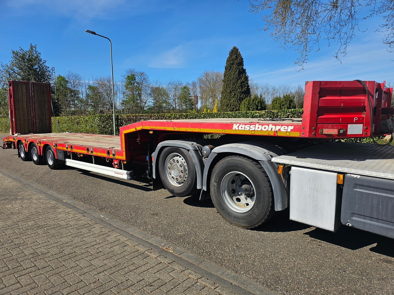 Dieplader oplegger Kässbohrer LB3E With Hydraulic Flip Ramps