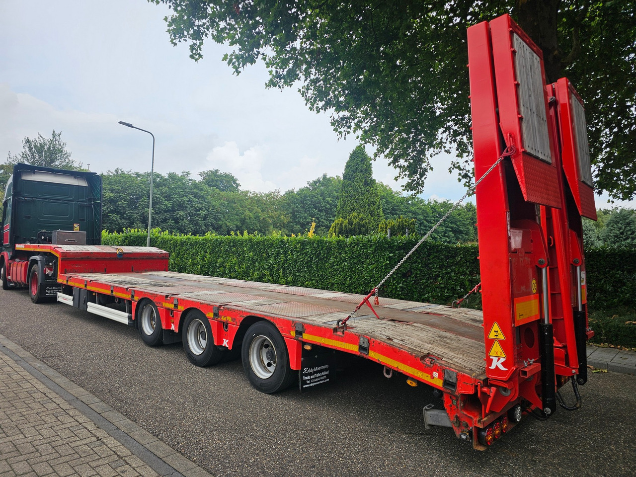 Dieplader oplegger Kässbohrer LB3E With Hydraulic Flip Ramps