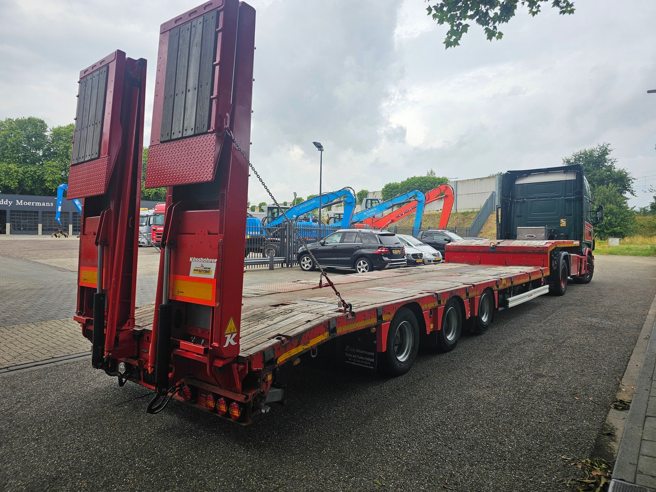 Dieplader oplegger Kässbohrer LB3E With Hydraulic Flip Ramps