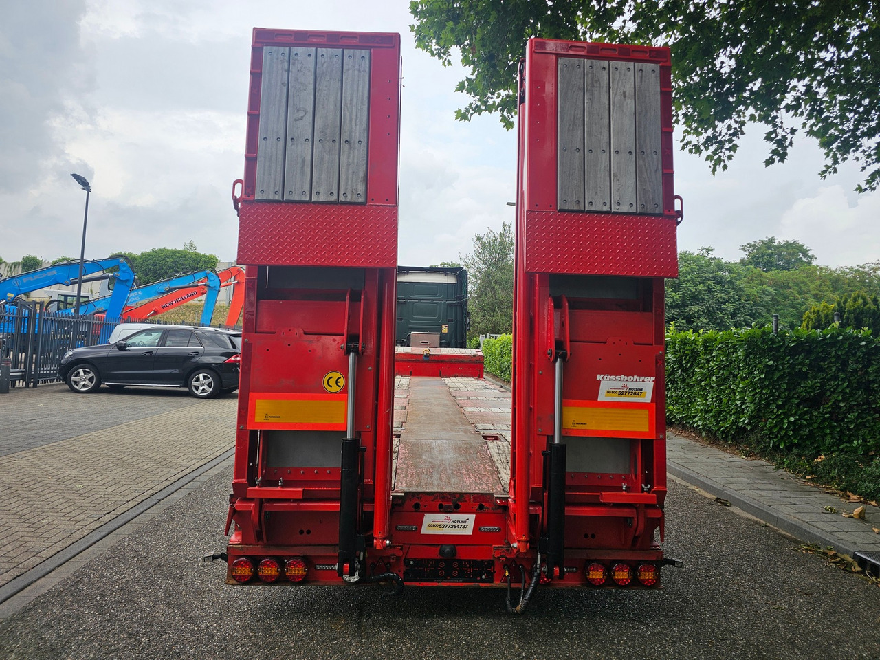 Dieplader oplegger Kässbohrer LB3E With Hydraulic Flip Ramps