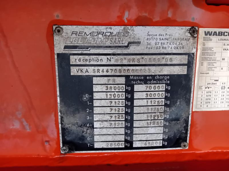 Dieplader oplegger Louault