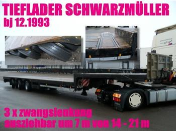 Schwarzmüller 3 achsen ZWANGSGELENKT / AUSZIEHBAR um 7 m /luft - Dieplader oplegger