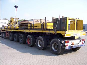 Vlakke/ Open oplegger voor het vervoer van zwaar materieel ES-GE Germany 85.000kg complete, 6 axle: afbeelding 1