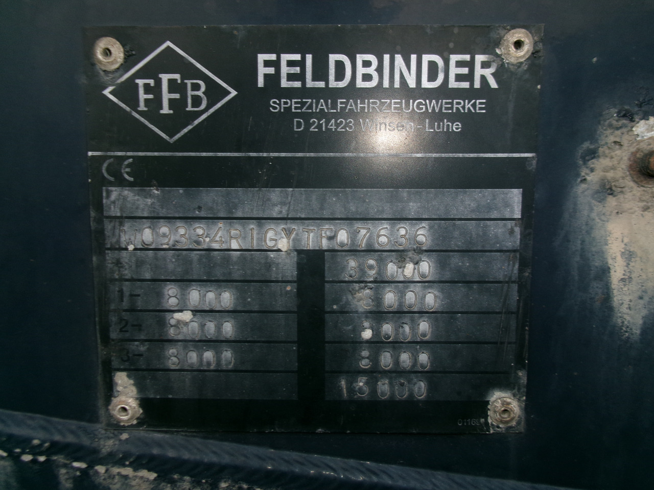 Tankoplegger voor het vervoer van meel Feldbinder Powder tank alu 38 m3 (tipping): afbeelding 17