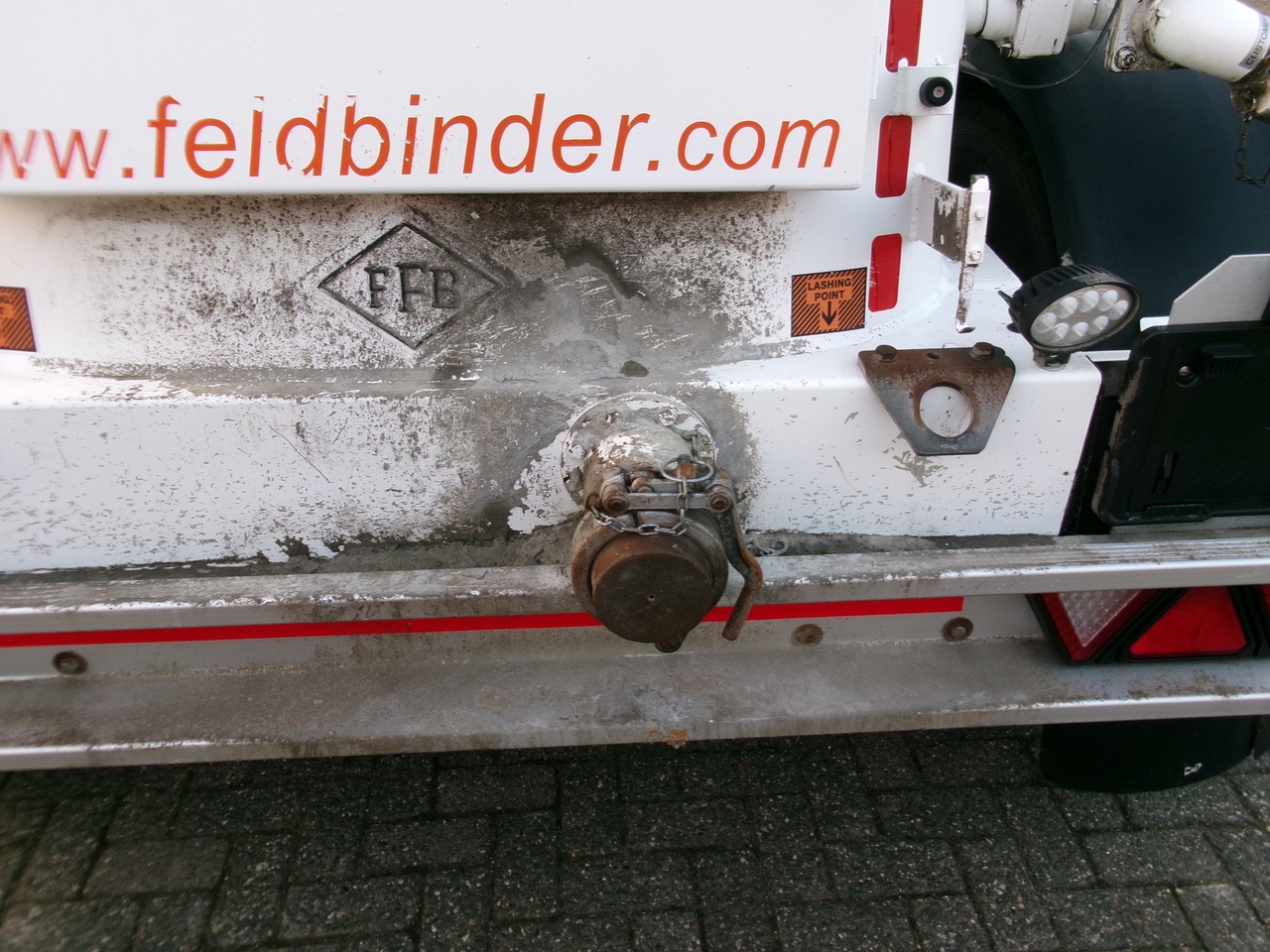 Tankoplegger voor het vervoer van meel Feldbinder Powder tank alu alu 49 m3 / 1 comp: afbeelding 7