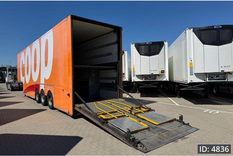 Gesloten oplegger BURGERS Double-Deck / Steering axle / Tail lift / 4 Pieces