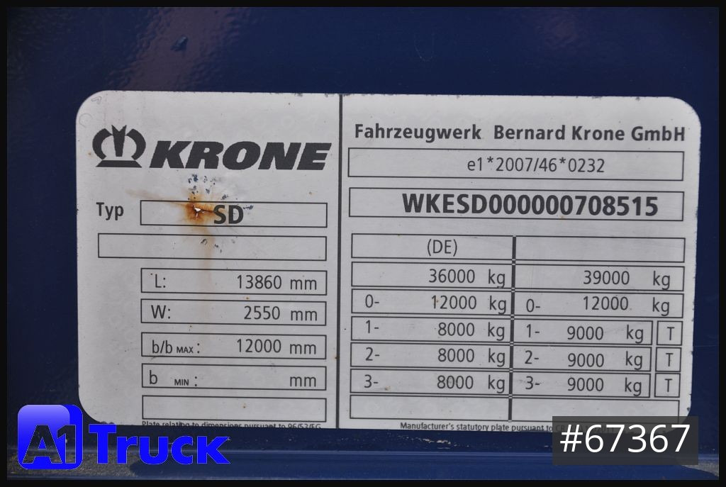 Gesloten oplegger KRONE SDK 27, Koffer, Doppelstock, 112.762km: afbeelding 7