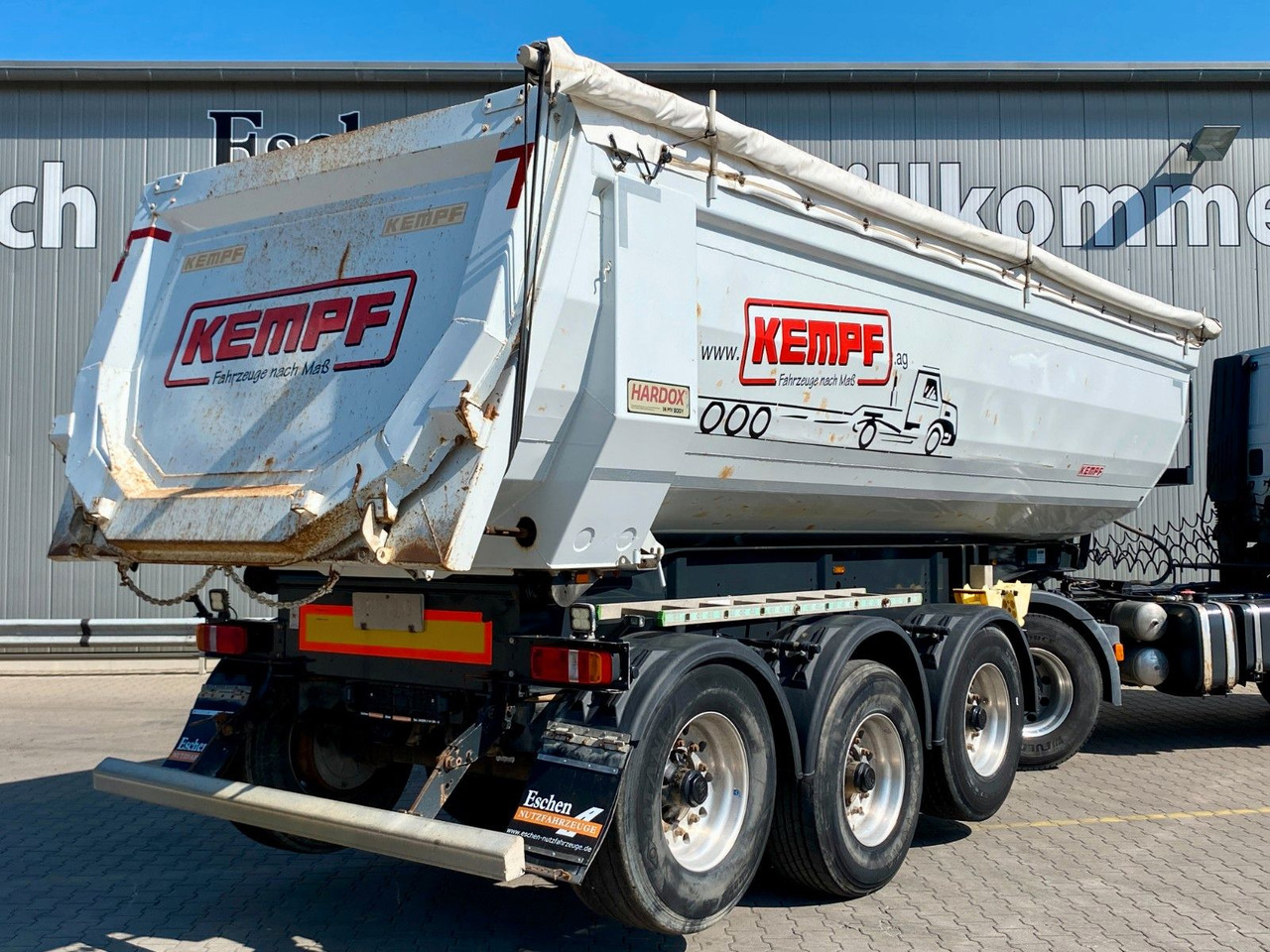 Kipper oplegger Kempf SKM 35/3 | Stahl 27m³*1+3.Achse liftbar*BPW*EBS