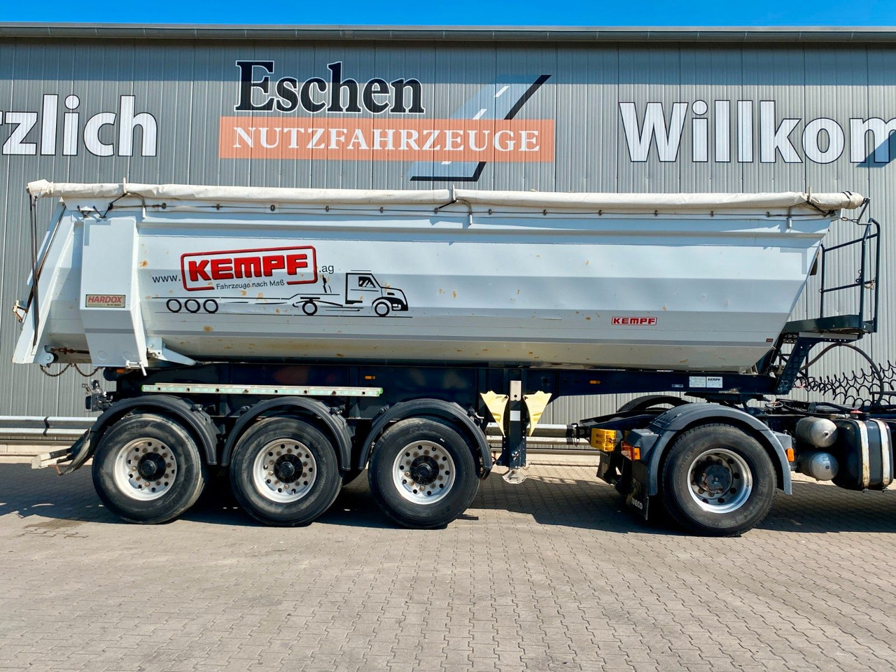 Kipper oplegger Kempf SKM 35/3 | Stahl 27m³*1+3.Achse liftbar*BPW*EBS