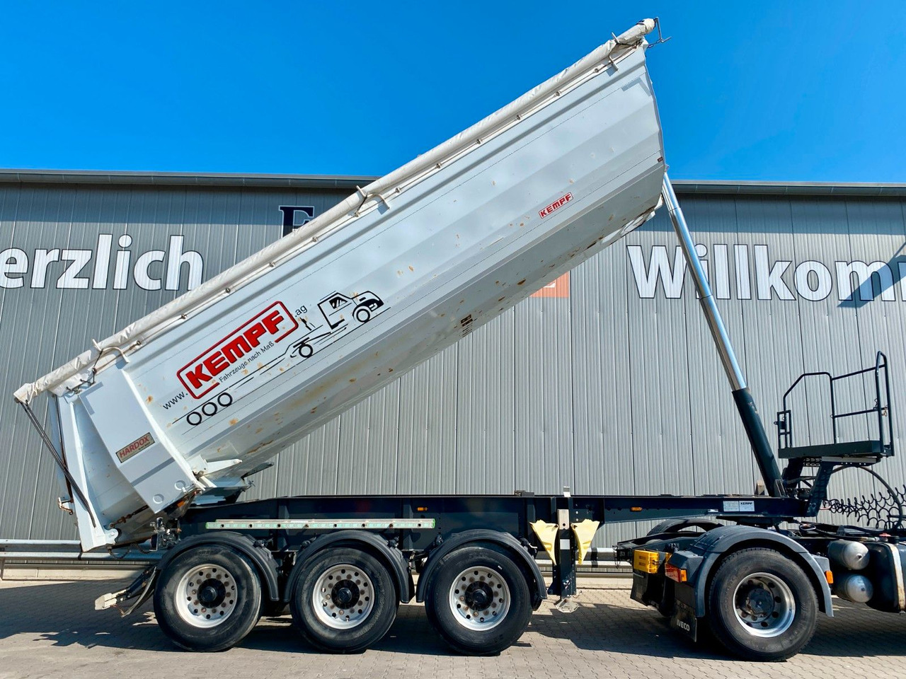 Kipper oplegger Kempf SKM 35/3 | Stahl 27m³*1+3.Achse liftbar*BPW*EBS