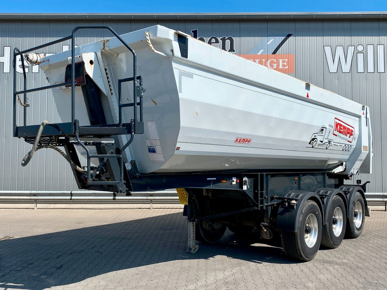 Kipper oplegger Kempf SKM 35/3 | Stahl 27m³*1+3.Achse liftbar*BPW*EBS