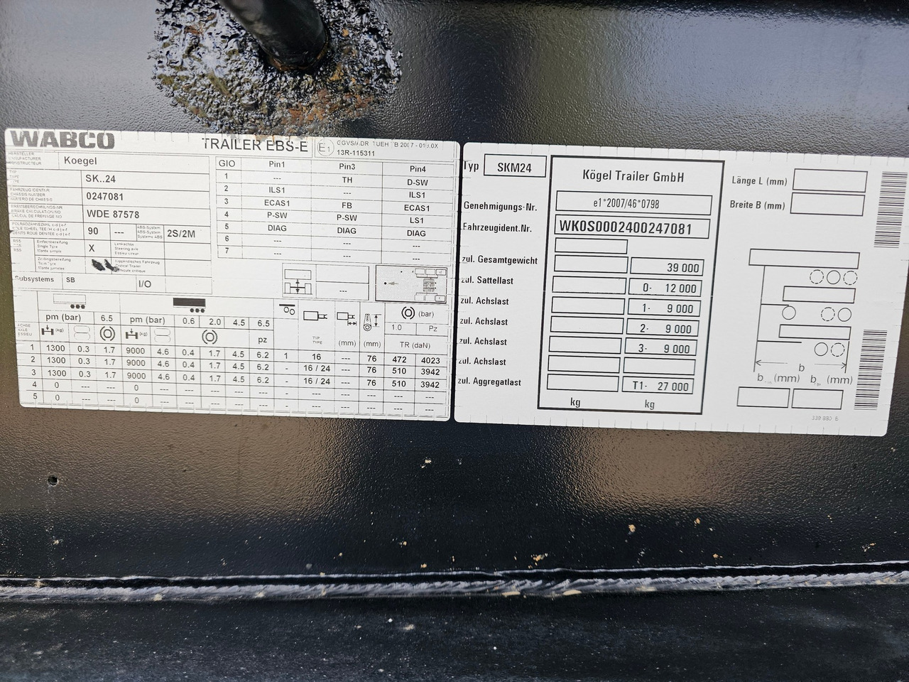 Kipper oplegger Kögel SKM24