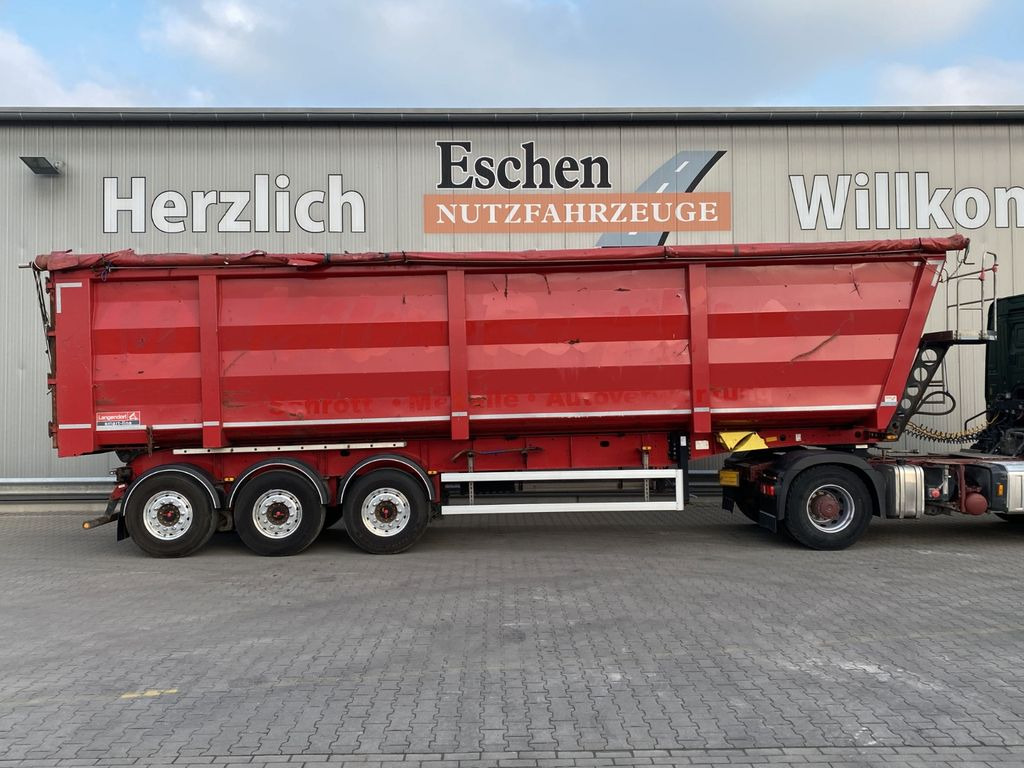 Kipper oplegger Langendorf Stahlmulde 50m³*ALU-Felgen*Portal*1+3 Liftachse