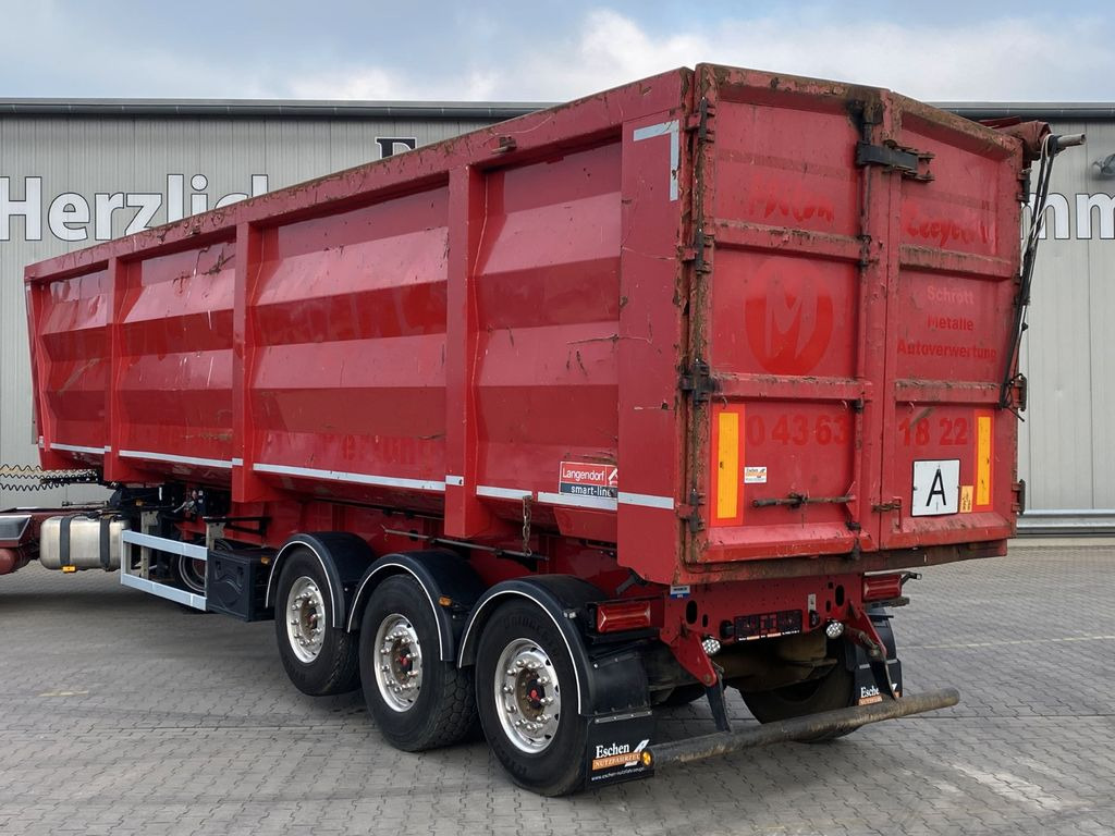 Kipper oplegger Langendorf Stahlmulde 50m³*ALU-Felgen*Portal*1+3 Liftachse