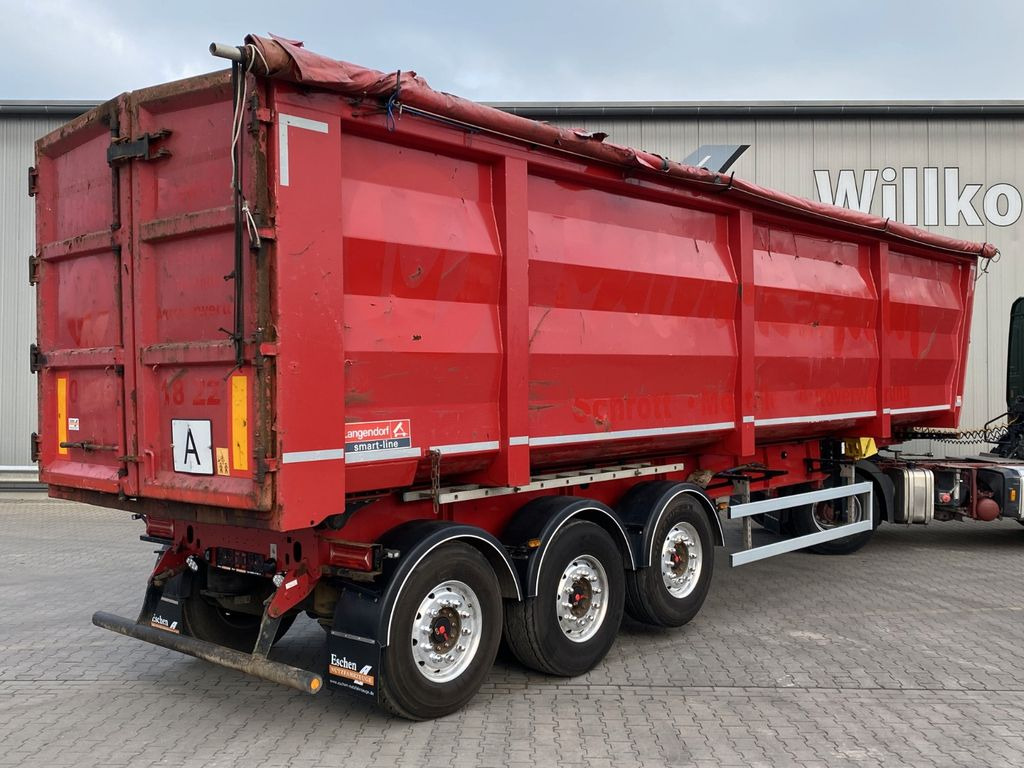 Kipper oplegger Langendorf Stahlmulde 50m³*ALU-Felgen*Portal*1+3 Liftachse