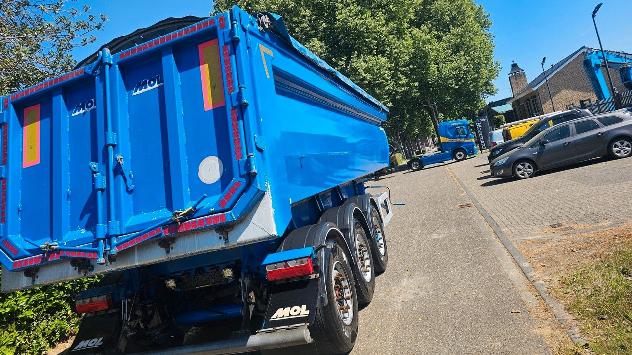Kipper oplegger MOL KO225 Stahl Chassis / Alu Mulde