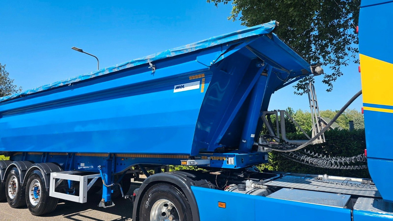 Kipper oplegger MOL KO225 Stahl Chassis / Alu Mulde