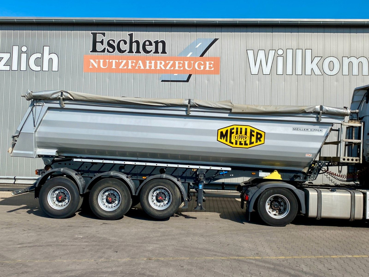 Kipper oplegger Meiller MHPS 44.3-N | Stahl 24m³*Luft-Lift*Rollplane*SAF