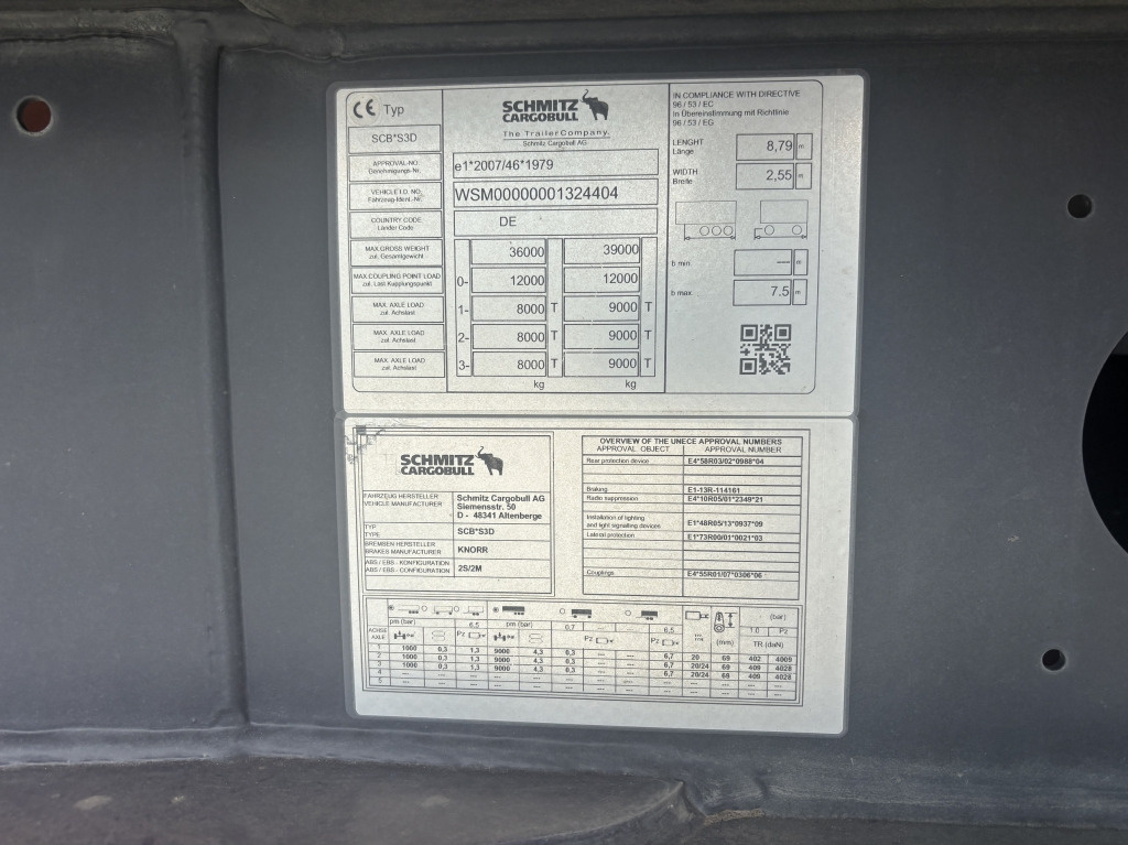 Kipper oplegger Schmitz SCB S3D / Stahl-Halbschalenmulde