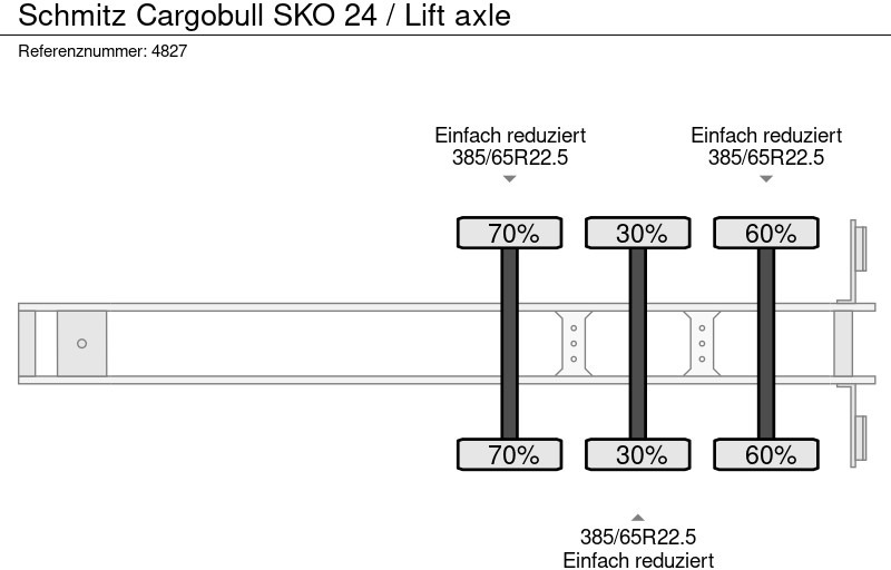 Koelwagen oplegger Schmitz Cargobull SKO 24 / Lift axle
