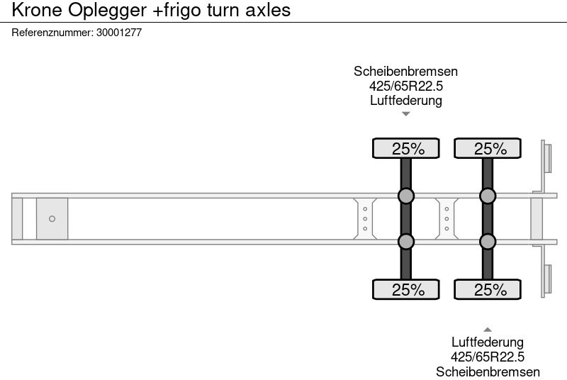 Koelwagen oplegger Krone Oplegger +frigo turn axles: afbeelding 14