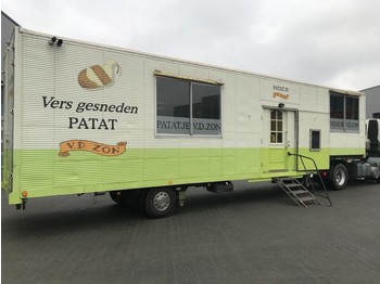 Gesloten oplegger Netam-Fruehauf Foodtruck / Mobiel Cafetaria -Lunchroom / Food Truck (B/E rijbewijs) inclusief DAF trekker: afbeelding 1