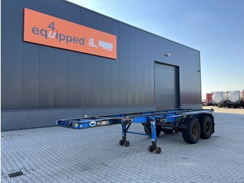 Containertransporter/ Wissellaadbak oplegger Pacton 20FT, bladvering, NL-chassis, APK: 11-2022: afbeelding 1
