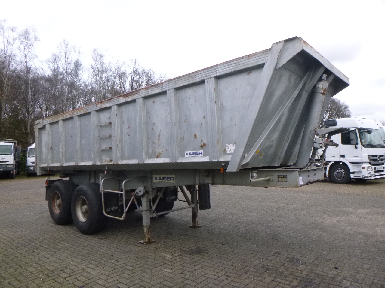 Kipper oplegger Robuste Kaiser Tipper trailer steel 24 m3 + tarpaulin: afbeelding 2