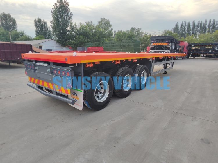 Nieuw Vlakke/ Open oplegger voor het vervoer van bulkgoederen SUNSKY 40FT 3 axle flatbed trailer: afbeelding 6