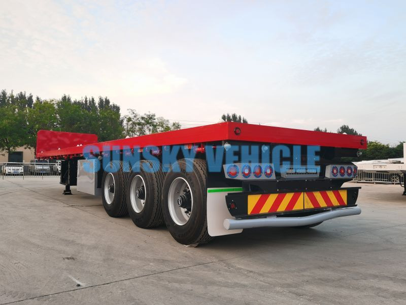 Nieuw Vlakke/ Open oplegger voor het vervoer van bulkgoederen SUNSKY 40FT 3 axle flatbed trailer: afbeelding 9