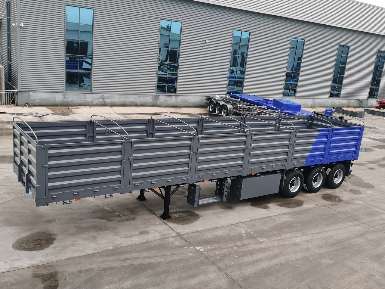 Nieuw Vlakke/ Open oplegger voor het vervoer van bulkgoederen SUNSKY 40FT drop side wall semi trailer: afbeelding 9