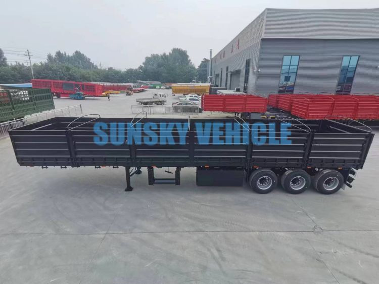 Nieuw Vlakke/ Open oplegger voor het vervoer van bulkgoederen SUNSKY 40FT drop side wall semi trailer: afbeelding 3