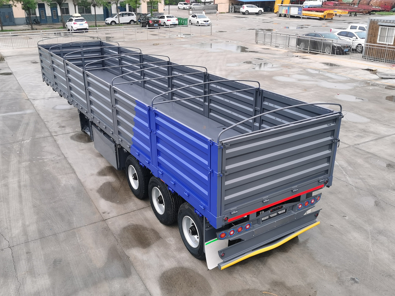 Nieuw Vlakke/ Open oplegger voor het vervoer van bulkgoederen SUNSKY 40FT drop side wall semi trailer: afbeelding 7