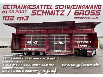 Drankenwagen oplegger Schmitz Cargobull JUMBO /GETRÄNKE SCHWENKWAND BPW 102 M3 !!!!!!!!!: afbeelding 1
