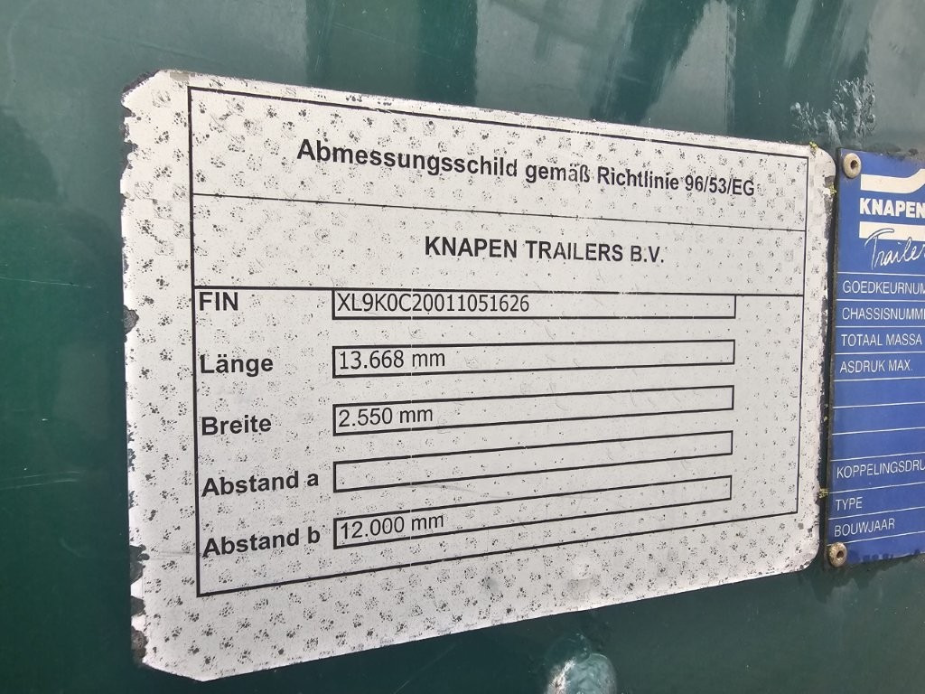 Schuifvloer oplegger Knapen K200 With Steering Axle