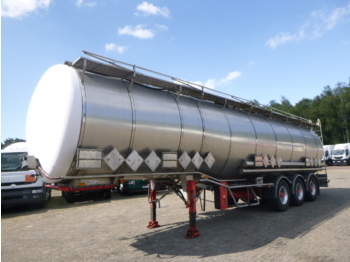 Tank oplegger Burg Chemical tank inox 46 m3 / 4 comp
