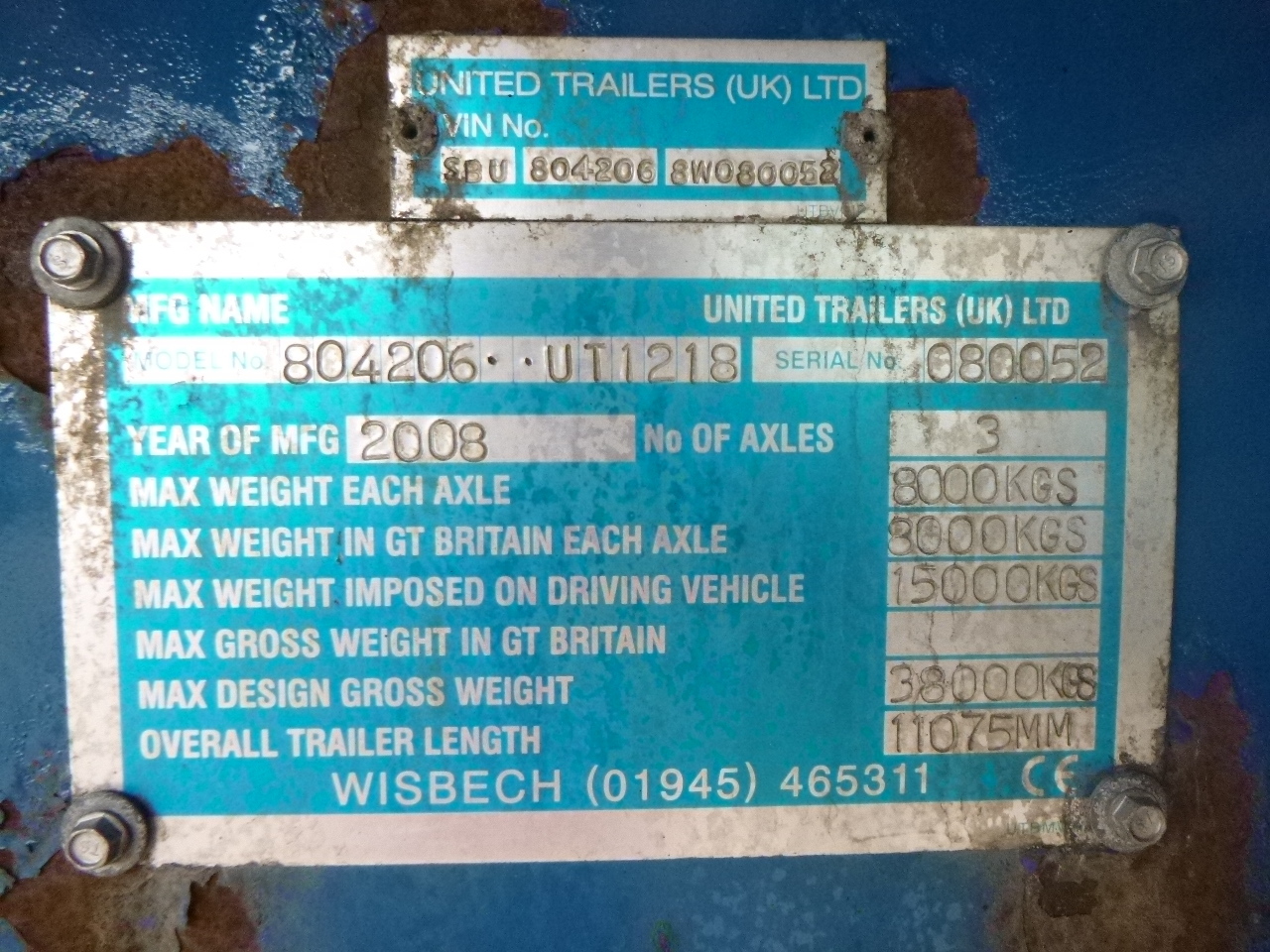 Kipper oplegger United Trailers Tipper trailer alu 52 m3 + tarpaulin: afbeelding 14