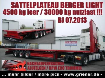 Berger SAPL 24/ ECOTRAIL PLATEAU 4500 kg LENKACHSE LIFT  - Vlakke/ Open oplegger