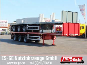 Vlakke/ open oplegger Broshuis 3-Achs-Sattelauflieger - 3fach tele