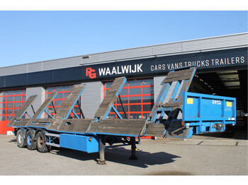 EKW Steel plate carrying trailer Breed transport trailer Air suspension, self supporting with Hatz motor schuinsteller - Vlakke/ Open oplegger