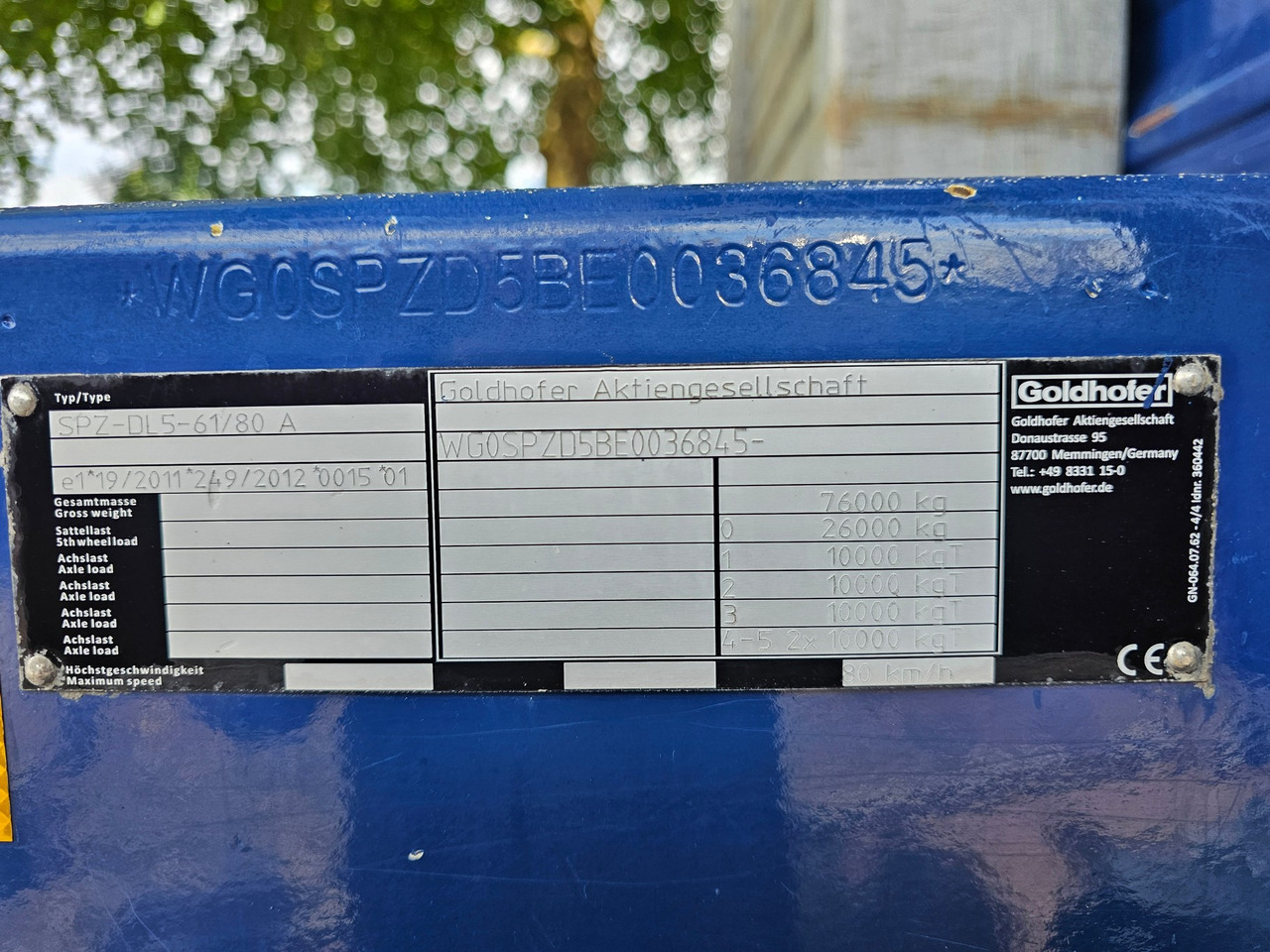 Vlakke/ Open oplegger Goldhofer SPZ-DL 5-61/80 A Ballast / Platform