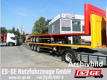 Vlakke/ open oplegger Kögel 3-Achs-Sattelanhänger mit Rungen