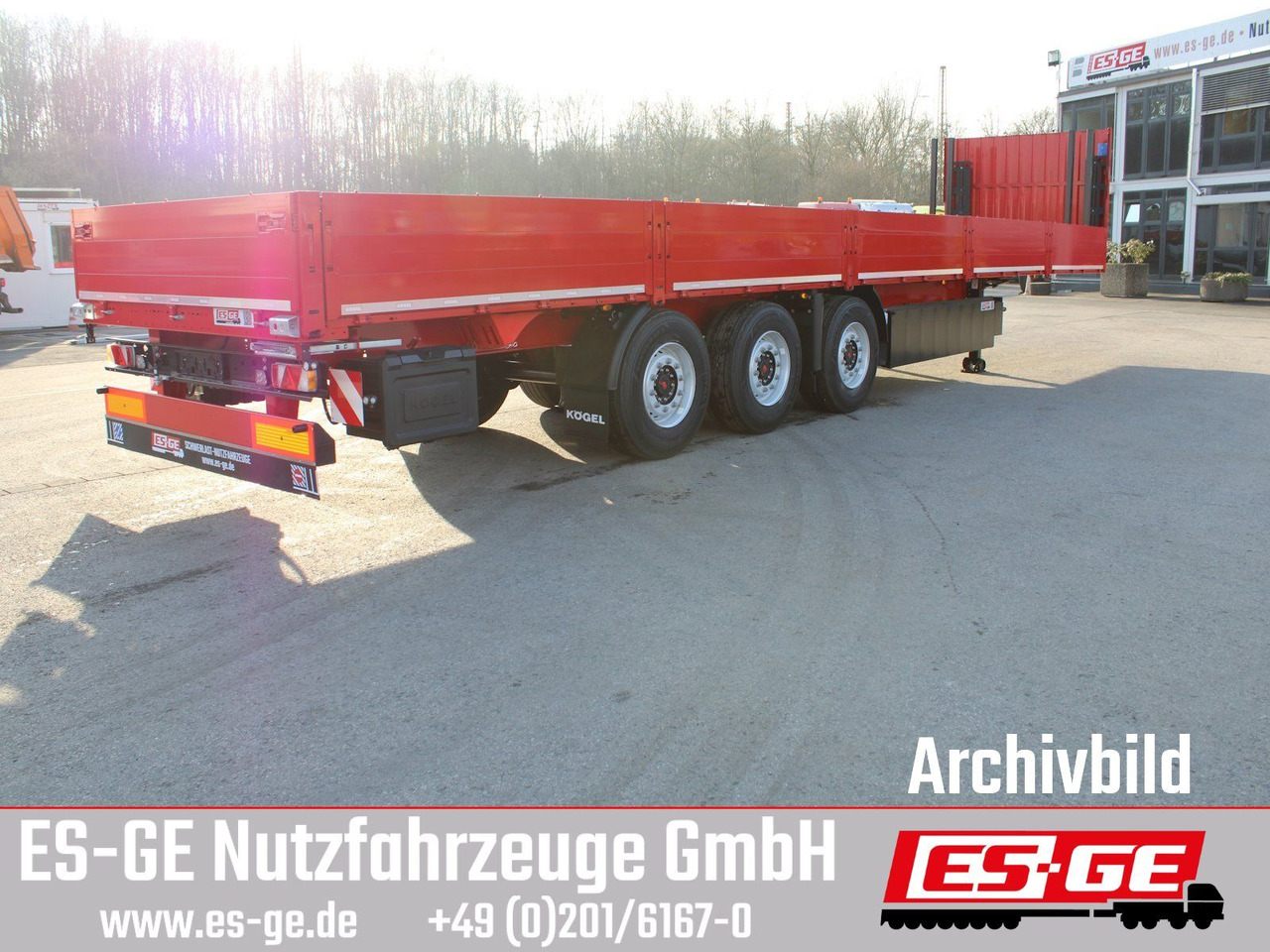 Vlakke/ Open oplegger Kögel Multi Chassis, verstärkt, Bordwände
