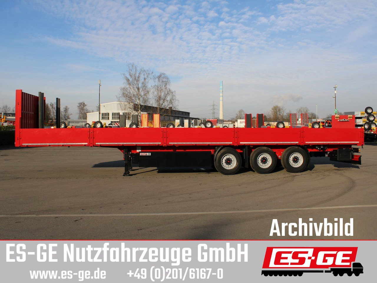 Vlakke/ Open oplegger Kögel Multi Chassis, verstärkt, Bordwände