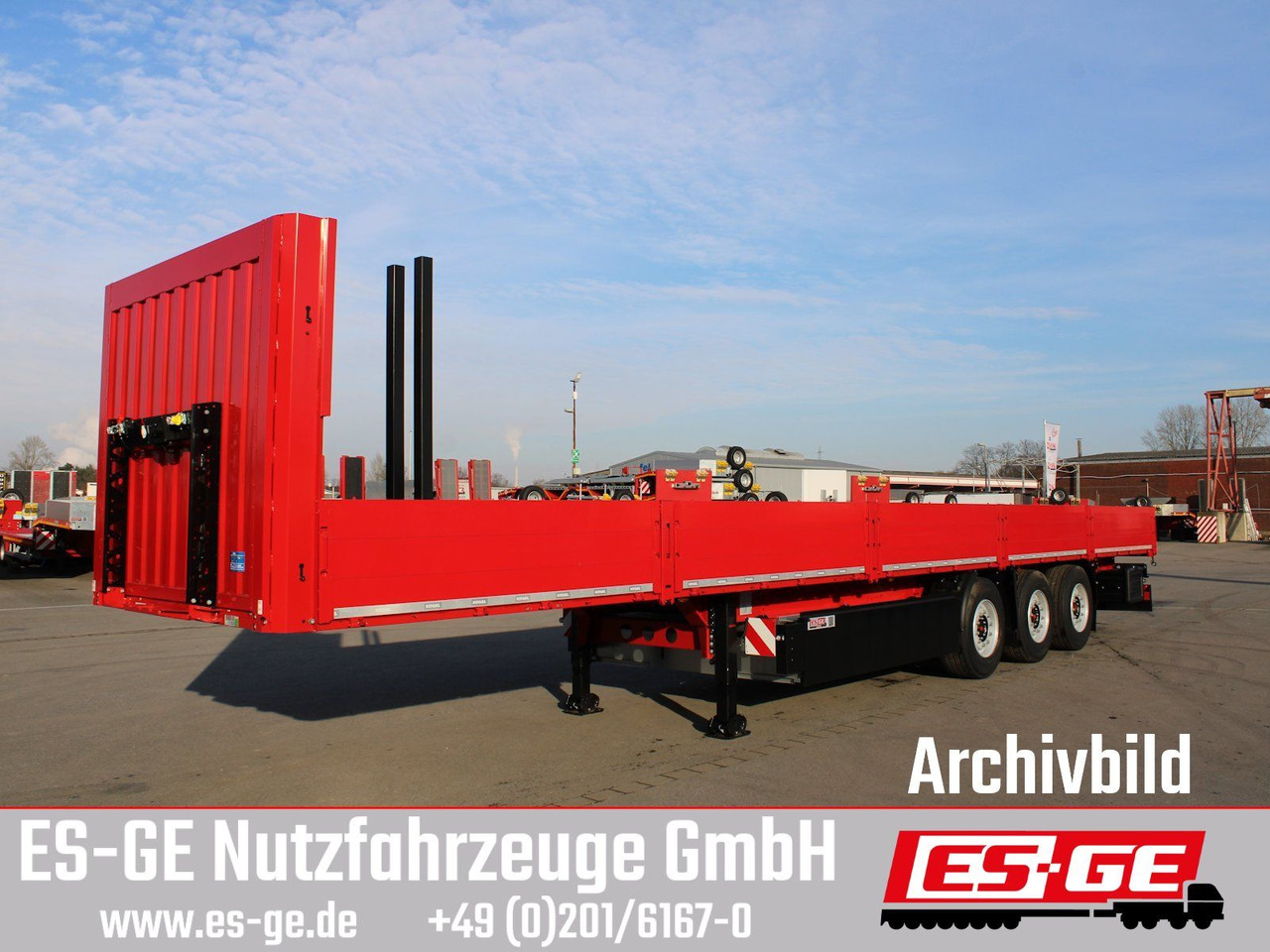 Vlakke/ Open oplegger Kögel Multi Chassis, verstärkt, Bordwände