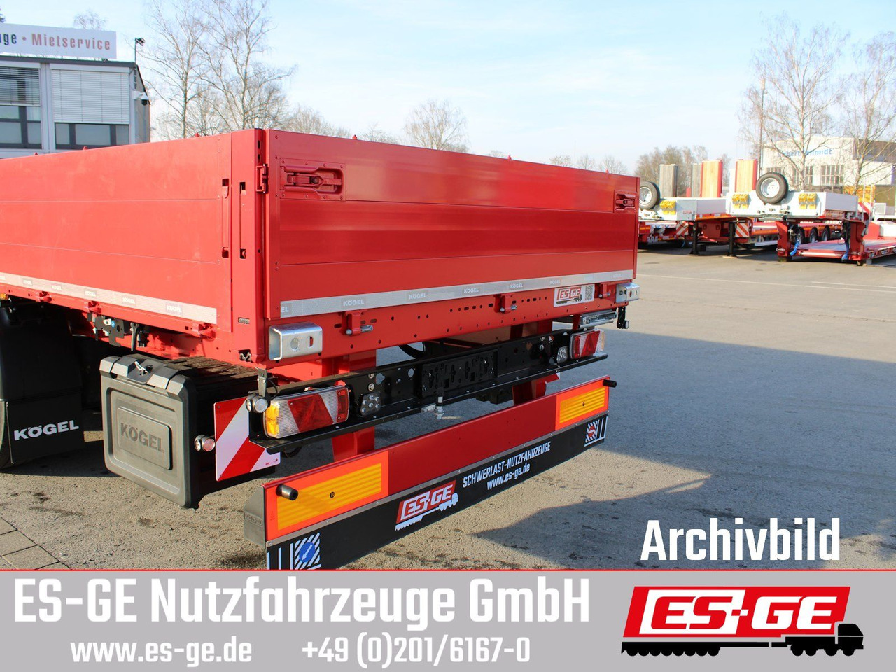 Vlakke/ Open oplegger Kögel Multi Chassis, verstärkt, Bordwände